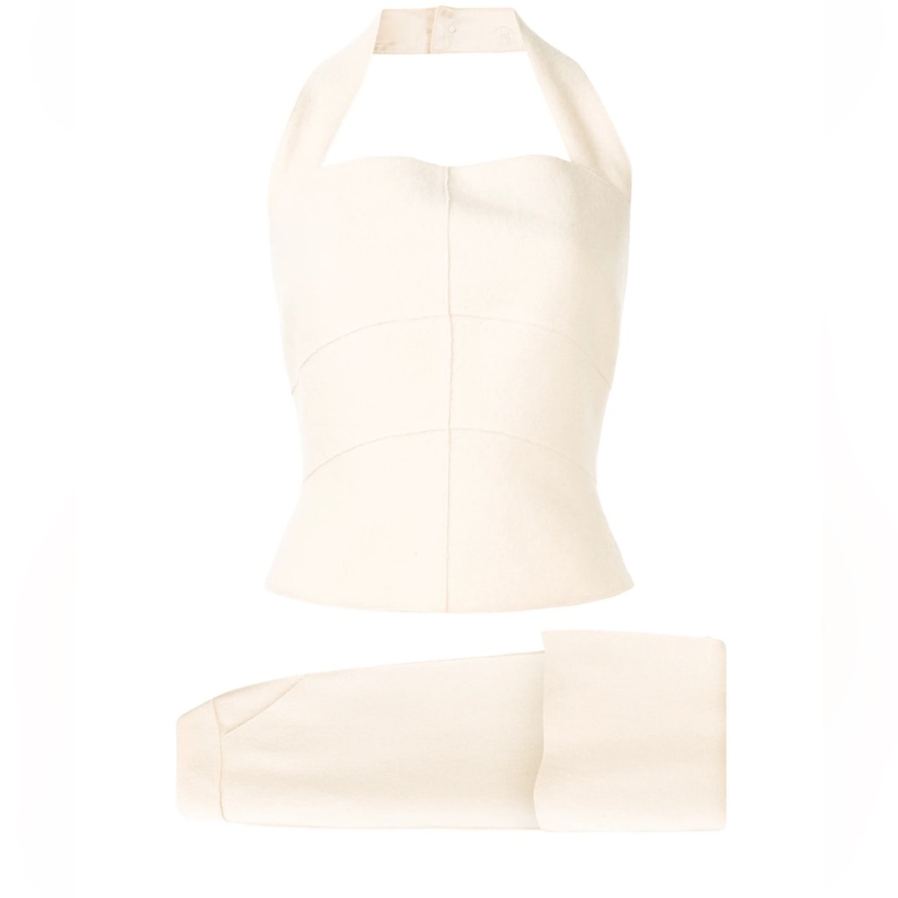 CHANEL Cream Maxi Skirt and Top